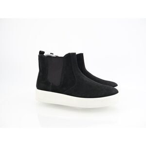 Ecco Womens Soft Classic Chelsea Boots Sneakers Black Suede Pull On 37 / 6 - 6.5